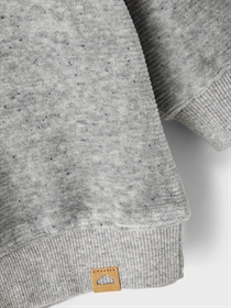 NAME IT Velour Bluse Runo Grey Melange